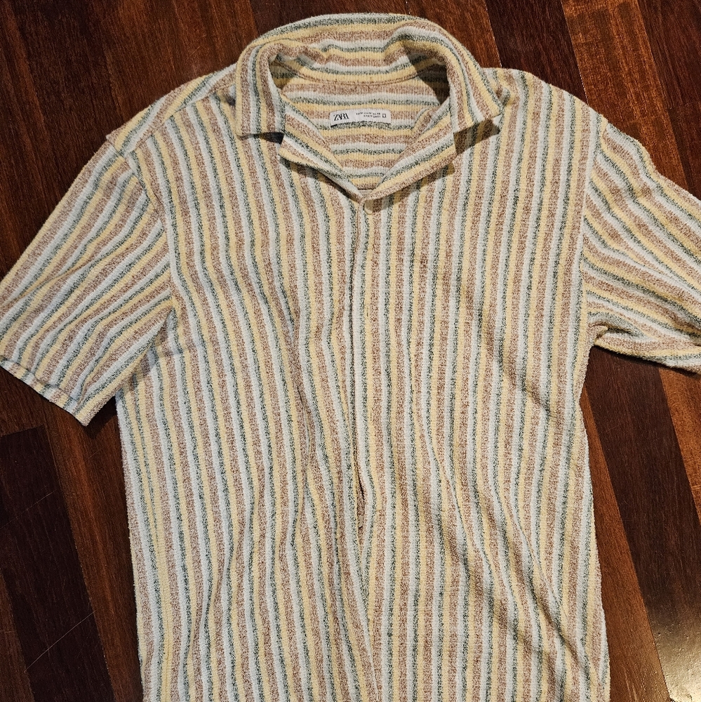 Zara Textured button up